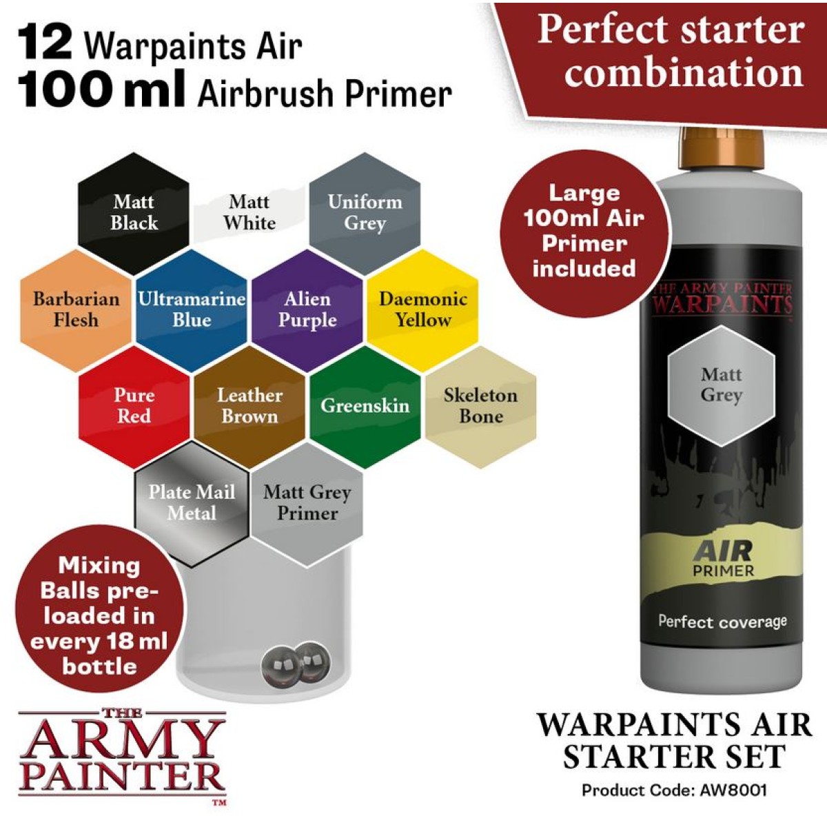 The Army Painter Warpaints AIR Starter Airbrush Paint Set